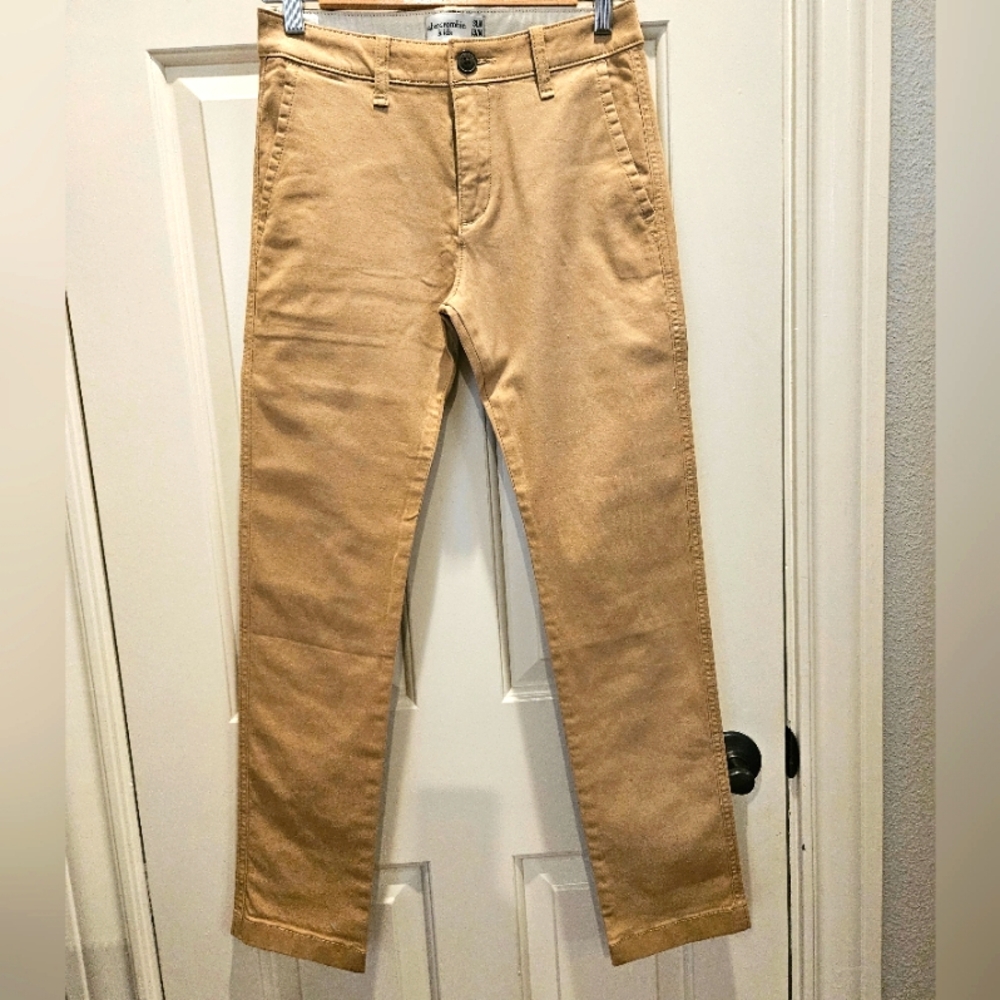 Abercombie Kids Boys Tan Dress Pants Size 13/14 Slim